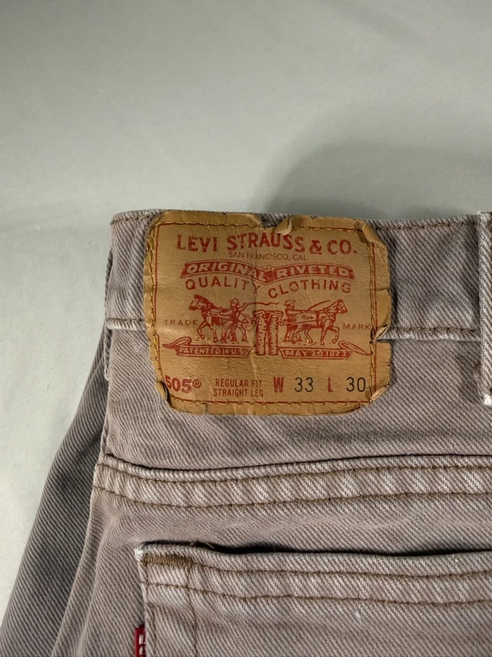 Vintage Levi's 505 Jeans Made USA Gray 33x30 (Fits 32x30) 1994‎